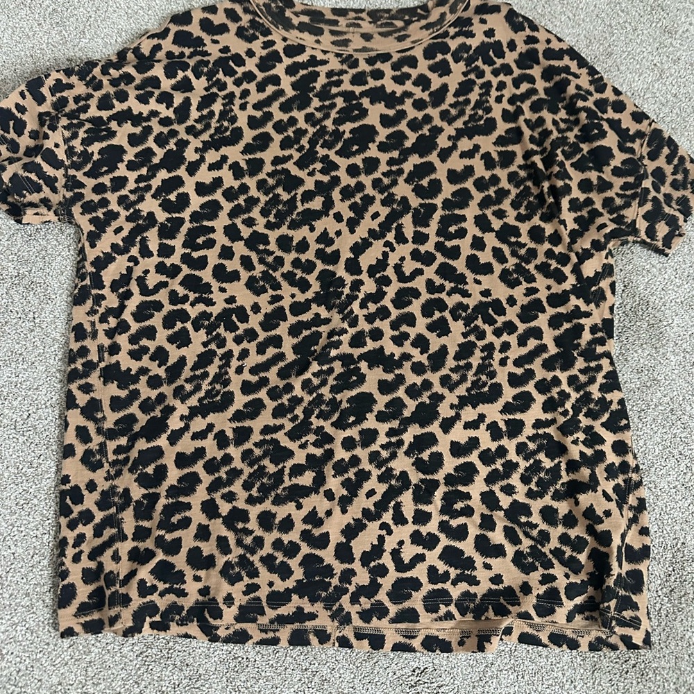 Aerie Leopard Print Top - Black and Brown